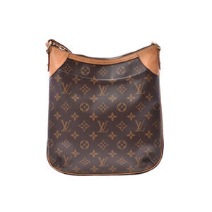 Louis Vuitton Monogram Odeon Brown Leather Shoulder Bag